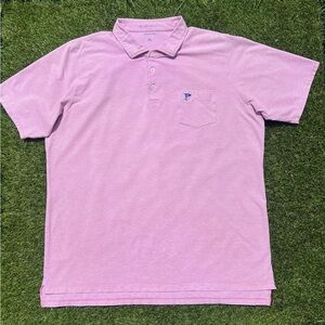 Pink Polo Shirt with Classic Collar and Relaxed Fit